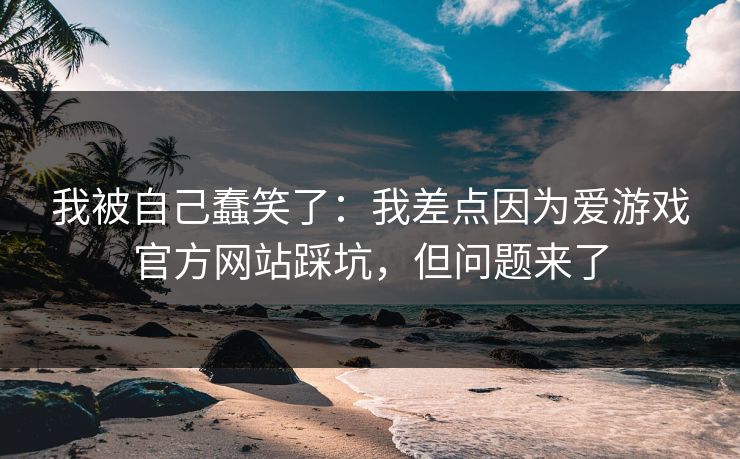 我被自己蠢笑了：我差点因为爱游戏官方网站踩坑，但问题来了